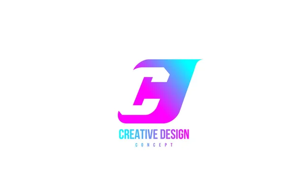 Pembe Alfabesi Harfi Logo Simgesi Şirket Için Tasarım — Stok Vektör