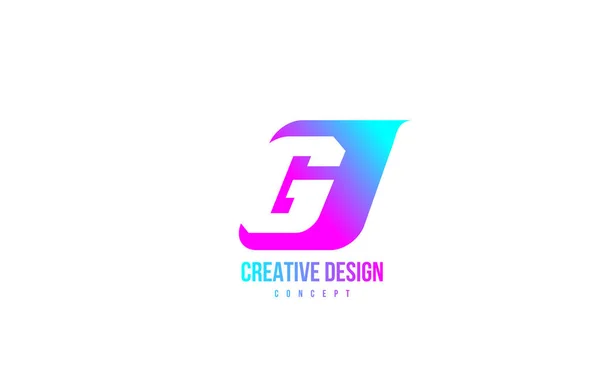 Růžové Abeceda Písmeno Logo Ikona Design Pro Obchod Firmu — Stockový vektor