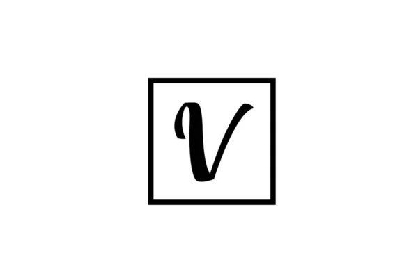 Simple Blanco Negro Alfabeto Letra Icono Del Logotipo Diseño Para — Archivo Imágenes Vectoriales