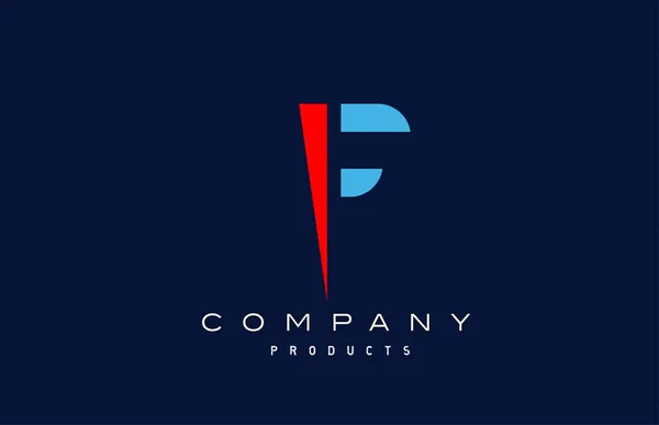 Blue Red Alphabet Letter Logo Icon Design Business Company — Stock Vector