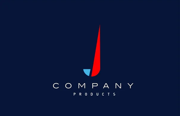 Blue Red Alphabet Letter Logo Icon Design Business Company — Stock Vector