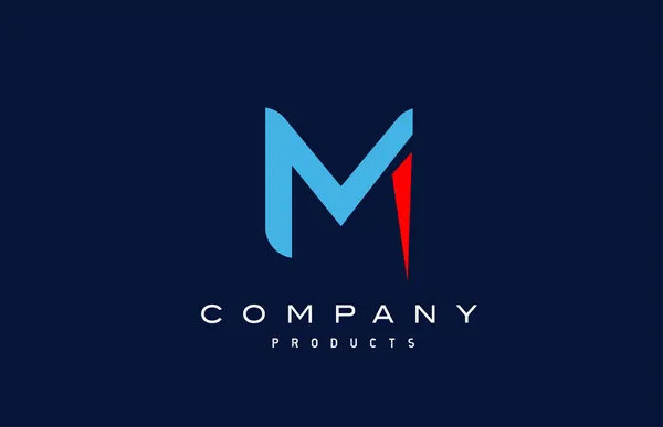 Azul Vermelho Alfabeto Letra Logotipo Ícone Design Para Empresas Empresas —  Vetores de Stock