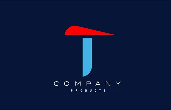Azul Vermelho Alfabeto Letra Logotipo Ícone Design Para Empresas Empresas — Vetor de Stock