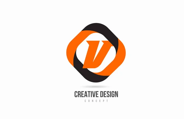 Alfabeto Lettera Logo Icona Colore Arancione Progettazione Aziende Aziende — Vettoriale Stock