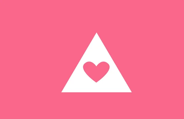Pink Love Heart Alphabet Letter Logo Icon Creative Design Dating — Stock Vector