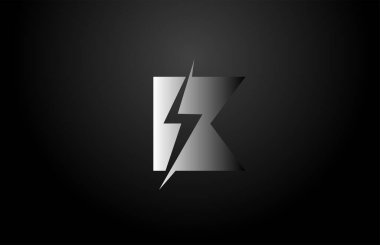 K alfabesi harfi logo simgesi. İş ve şirket için yaratıcı tasarım
