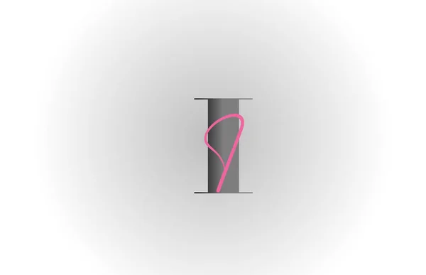 Gris Rosa Alfabeto Letra Icono Del Logotipo Diseño Creativo Para — Vector de stock