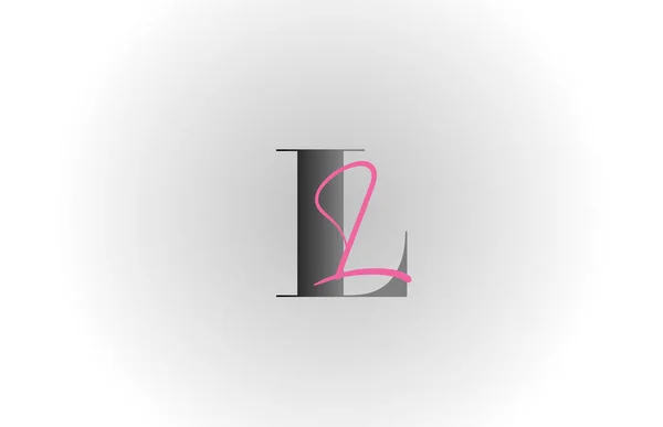 Grijs Roze Alfabet Letter Logo Pictogram Creatief Ontwerp Voor Bedrijf — Stockvector