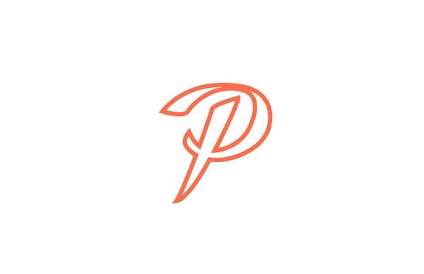 Pアルファベット文字のロゴアイコン ビジネスや企業のための創造的なデザイン — ストックベクタ