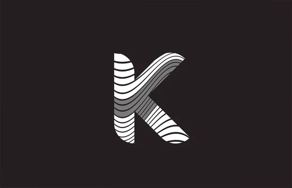 Czarno Białe Linie Alfabetu Logo Ikona Projektu Kreatywny Wzór Dla — Wektor stockowy