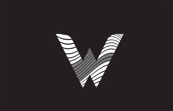 Zwart Wit Lijnen Alfabet Letter Logo Pictogram Ontwerp Creatieve Template — Stockvector