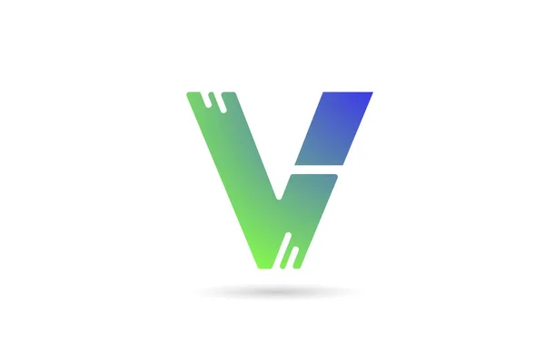 Icono Letra Alfabeto Verde Logotipo Diseño Creativo Para Empresas Empresas — Vector de stock