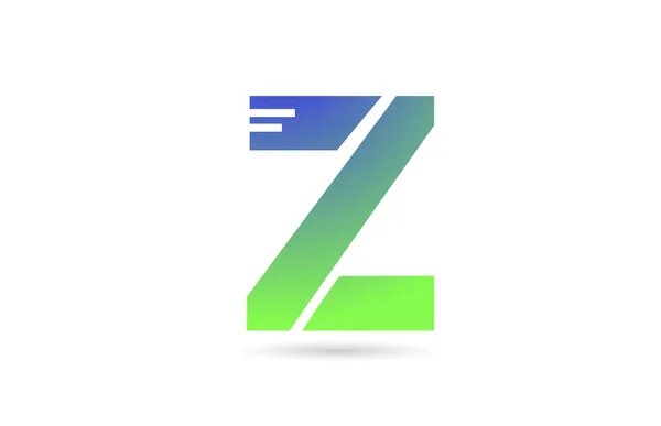 Z緑のアルファベットの文字のロゴアイコン ビジネスや企業のための創造的なデザイン — ストックベクタ