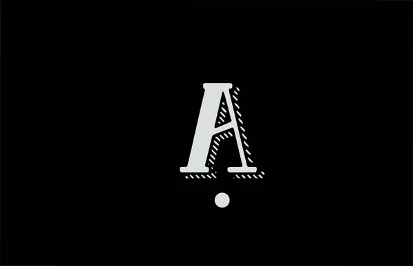 Svartvitt Alfabet Bokstav Logotyp Ikon Design För Företag Eller Företag — Stock vektor