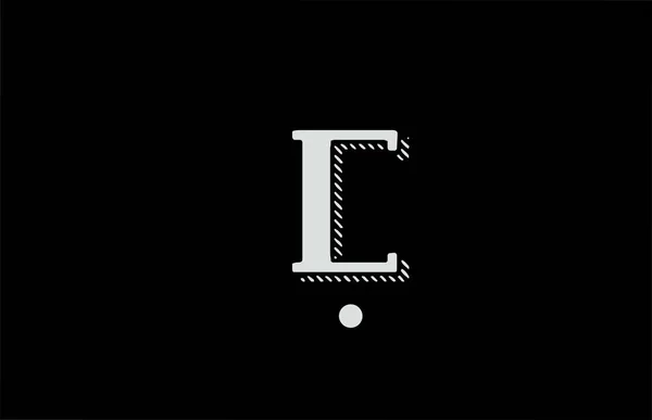 Alfabeto Blanco Negro Letra Icono Del Logotipo Diseño Para Empresas — Vector de stock