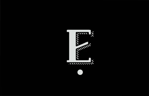Svartvitt Alfabet Bokstav Logotyp Ikon Design För Företag Eller Företag — Stock vektor