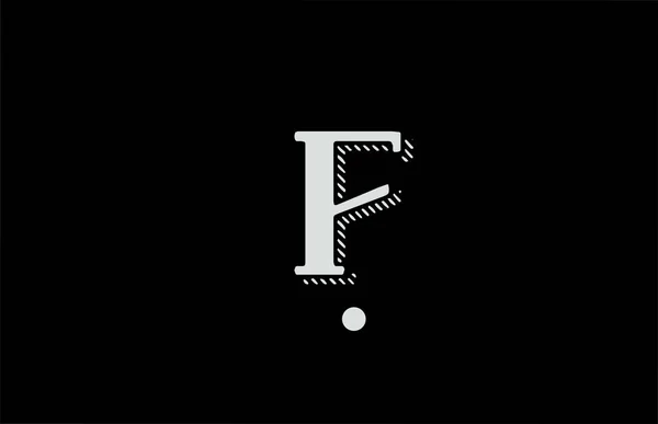 F黒と白のアルファベット文字のロゴアイコン 事業又は会社の設計 — ストックベクタ