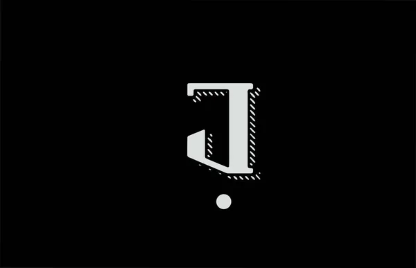 Bianco Nero Alfabeto Lettera Logo Icona Progettazione Aziende Aziende — Vettoriale Stock