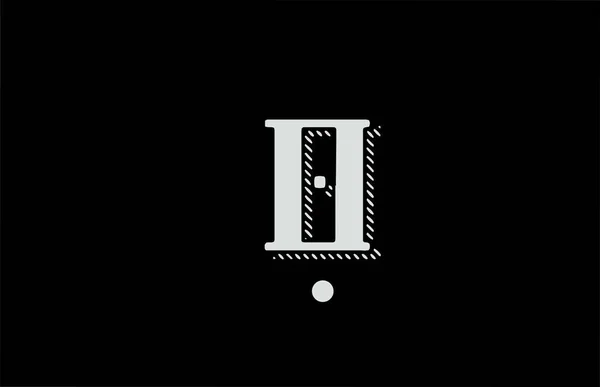 Черно Белый Алфавит Буква Значок Логотипа Дизайн Бизнеса Компании — стоковый вектор