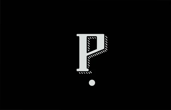 Czarno Biała Ikona Logo Litery Alfabetu Projektowanie Dla Biznesu Lub — Wektor stockowy