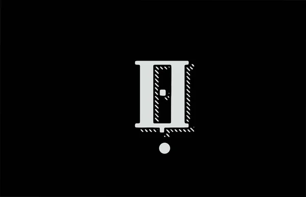 Черно Белый Алфавит Значок Логотипа Буквы Дизайн Бизнеса Компании — стоковый вектор