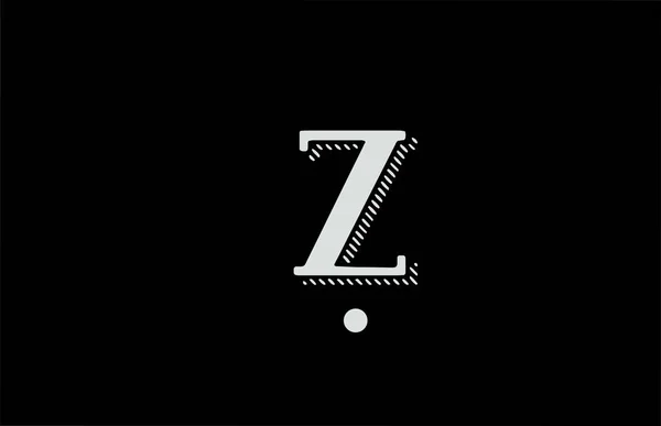 Z黒と白のアルファベット文字のロゴアイコン 事業又は会社の設計 — ストックベクタ
