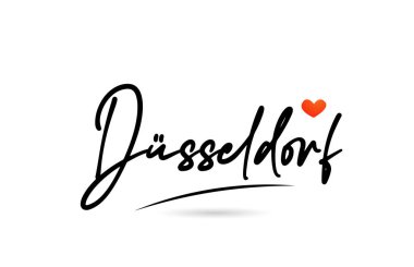 Kırmızı aşk kalp tasarımı olan Malaga şehri metni. Tipografi el yazısı simgesi tasarımı 