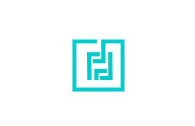 H alfabesi harfi logo simgesi tasarımı. Mavi çizgili işletme ve şirket için yaratıcı şablon