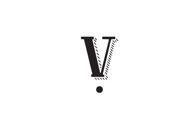 黒と白のV字ロゴのアイコンデザイン ビジネスや企業のための創造的なテンプレート — ストックベクタ