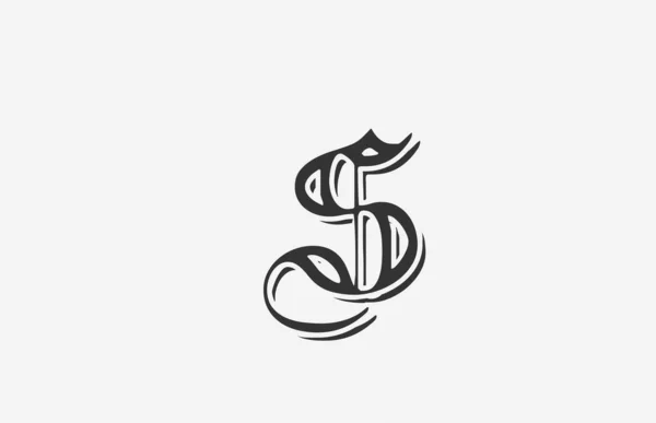 Vintage Alfabeto Letra Logotipo Icono Diseño Plantilla Creativa Para Empresas — Vector de stock