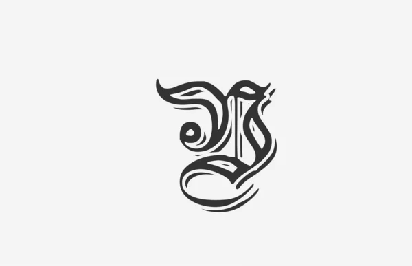 Vintage Alfabet Letter Logo Pictogram Ontwerp Creatieve Template Voor Bedrijf — Stockvector