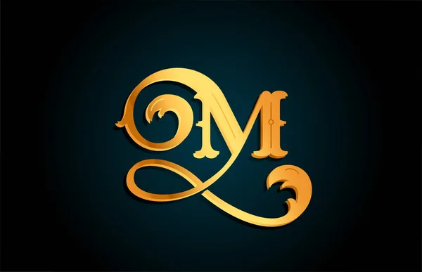 Golden Alphabet Letter Icon Design Творческий Соблазн Бизнеса Компании Желтым — стоковый вектор