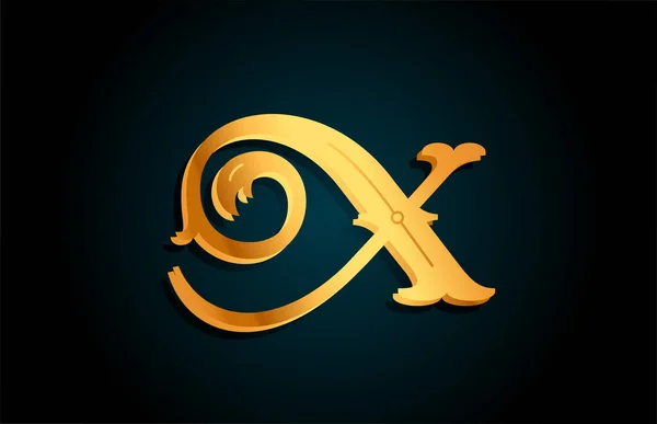 Goldenes Alphabet Buchstabe Logo Symbol Design Kreative Vorlage Für Unternehmen — Stockvektor