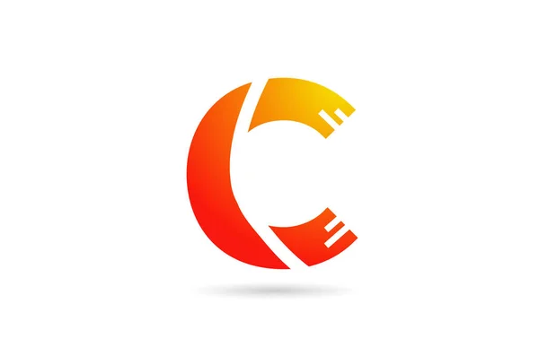 Orange Dégradé Lettre Alphabet Logo Icône Design Modèle Créatif Pour — Image vectorielle