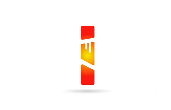 Ich Orange Farbverlauf Alphabet Buchstabe Logo Symbol Design Kreative Vorlage — Stockvektor