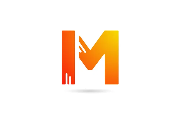 Arancione Gradiente Alfabeto Lettera Logo Icona Design Modello Creativo Business — Vettoriale Stock