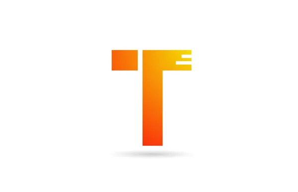 Tオレンジグラデーションアルファベット文字のロゴアイコンデザイン ビジネスのための創造的なテンプレート — ストックベクタ