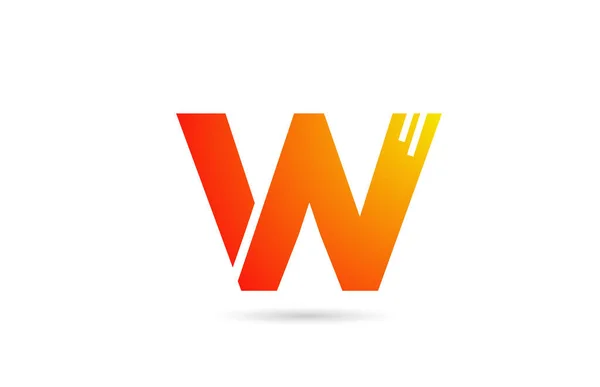 Orange Gradient Alphabet Letter Logo Icon Design Creative Template Business — Stock Vector