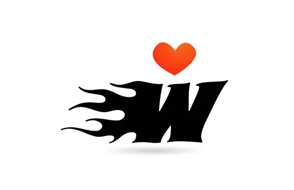 Дизайн Піктограми Логотипу Літери Креативний Шаблон Бізнесу Любов Полум Серця — стоковий вектор
