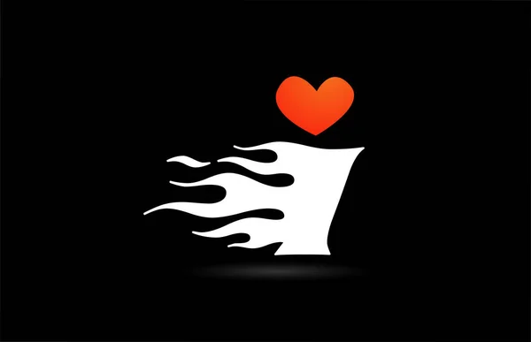 Alphabet Letter Logo Icon Design Creative Template Business Love Heart — Stock Vector