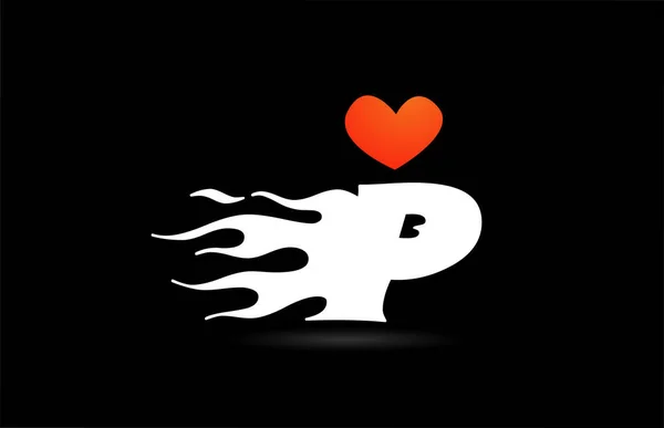 Абетка Літери Логотипу Піктограми Дизайну Креативний Шаблон Бізнесу Любов Полум — стоковий вектор
