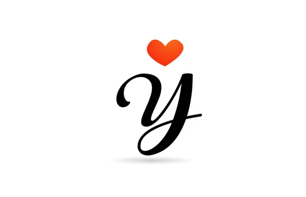 Yazısıyla Alfabesi Harfi Logo Simgesi Tasarımı Aşk Dolu Bir Için — Stok Vektör