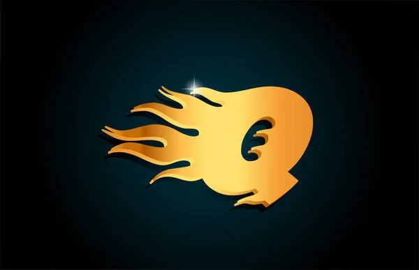 Золота Літера Алфавіту Дизайн Логотипу Піктограми Креативний Шаблон Бізнесу Золотим — стоковий вектор