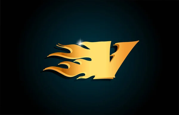 Золота Абетка Літери Логотипу Дизайн Піктограми Креативний Шаблон Бізнесу Золотим — стоковий вектор