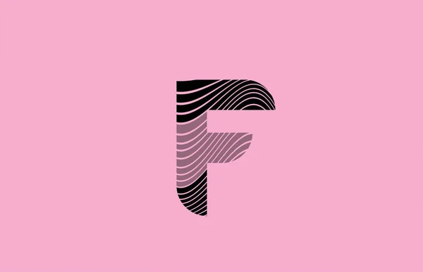 Czarny Litera Logo Ikona Projekt Różowym Tle Kreatywny Szablon Dla — Wektor stockowy