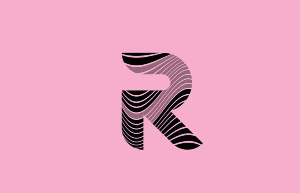 Preto Letra Logotipo Ícone Design Com Fundo Rosa Modelo Criativo —  Vetores de Stock