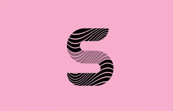 Zwarte Letter Logo Pictogram Ontwerp Met Roze Achtergrond Creatieve Template — Stockvector