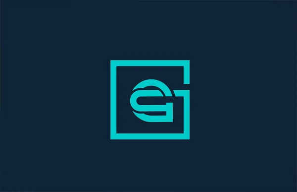 青い線Gアルファベット文字のロゴのアイコンデザイン ビジネスと会社のための創造的なテンプレート — ストックベクタ