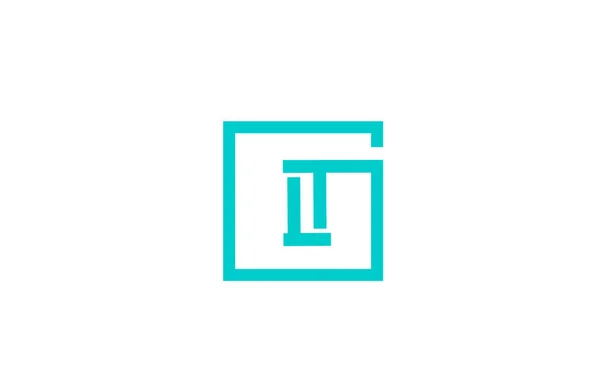 Розробляю Логотип Літери Абетки Креативний Шаблон Бізнесу Компанії Синім Кольором — стоковий вектор
