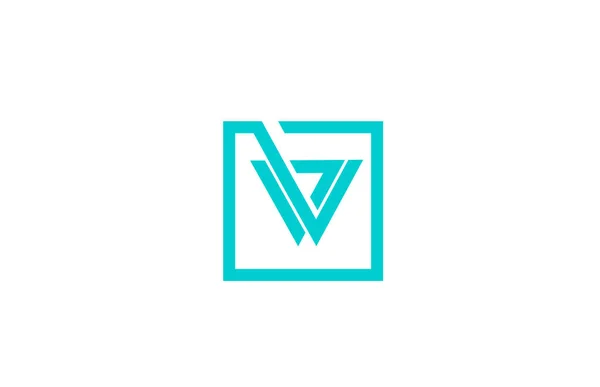Дизайн Логотипа Буквы Творческий Соблазн Бизнеса Компании Синим Цветом Линии — стоковый вектор